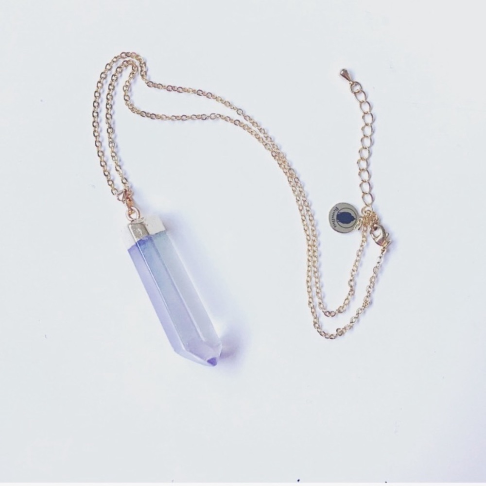 Angel Aura Crystal Quartz Necklace